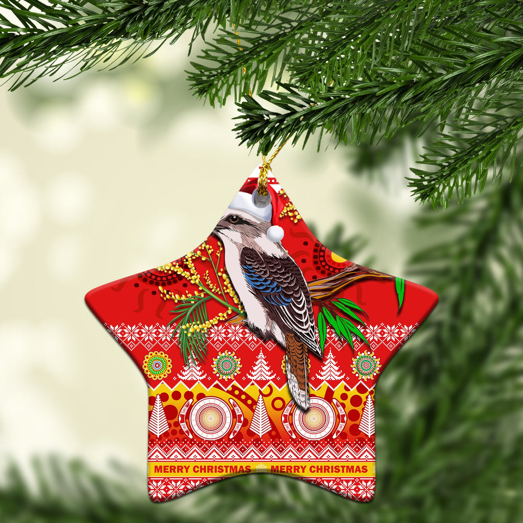 australia-chirstmas-ornaments-kookaburra-mix-golden-wattle-aboriginal-art-merry-christmas