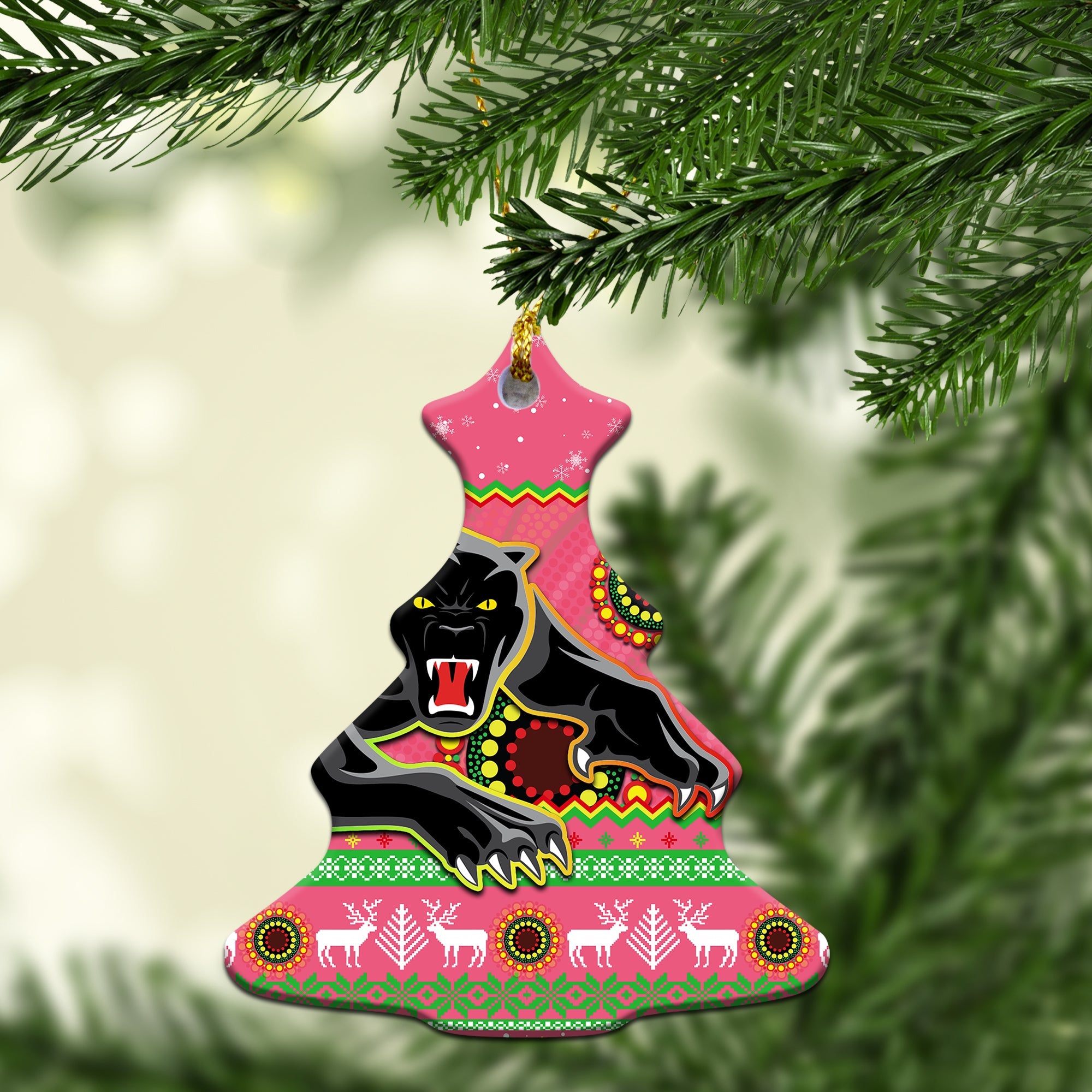 panthers-christmas-ornaments-aboriginal-pattern-penrith-pink-version