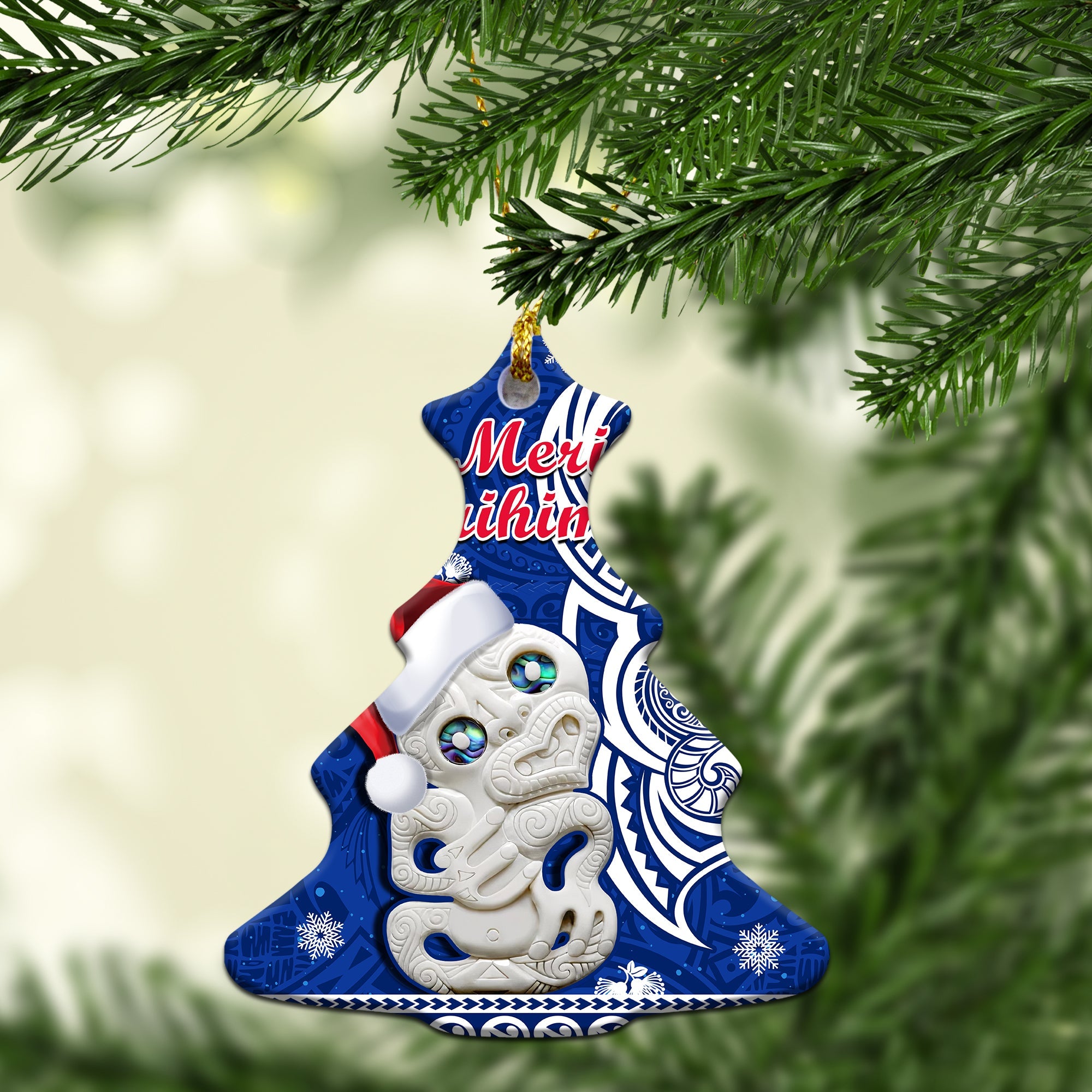 new-zealand-christmas-ornaments-hei-tiki-blue-pohutukawa-meri-kirihimete