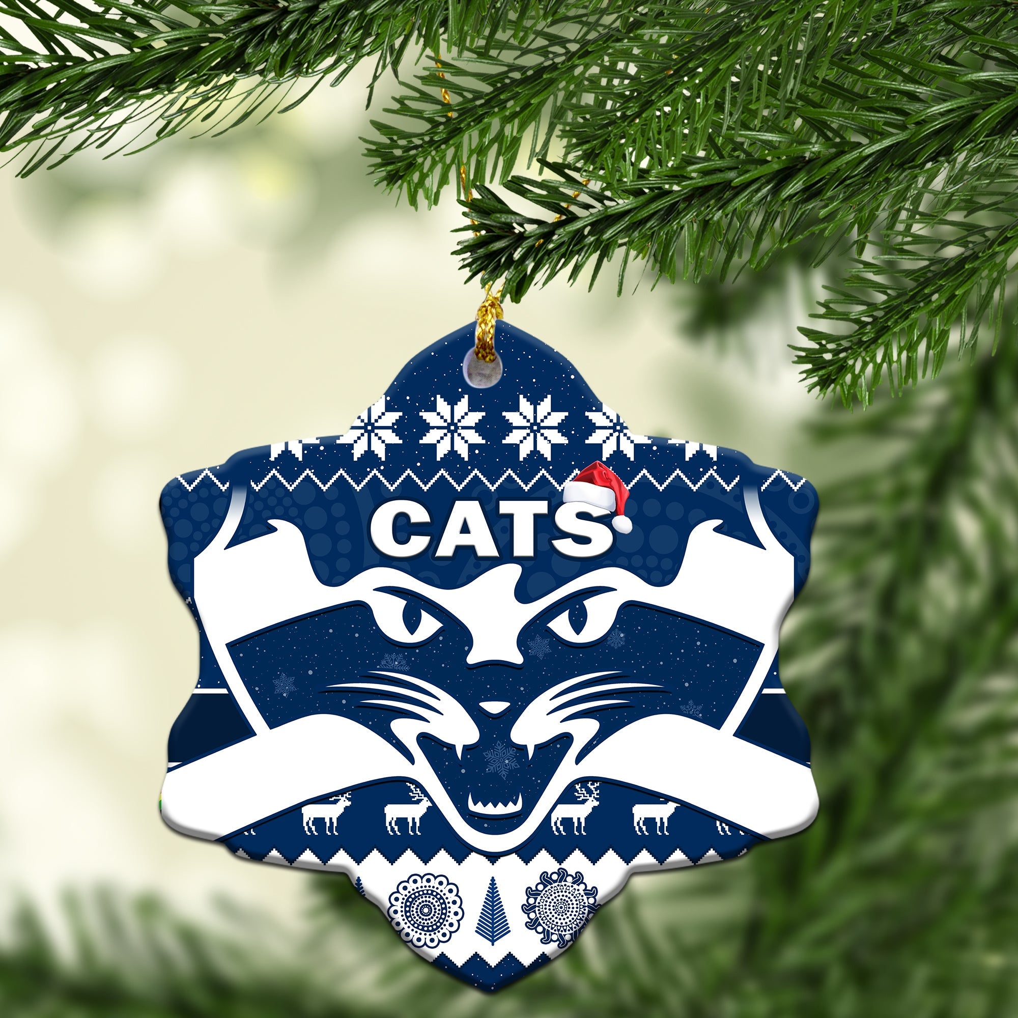 custom-personalised-cats-football-christmas-ornaments-geelong-aboriginal-painting