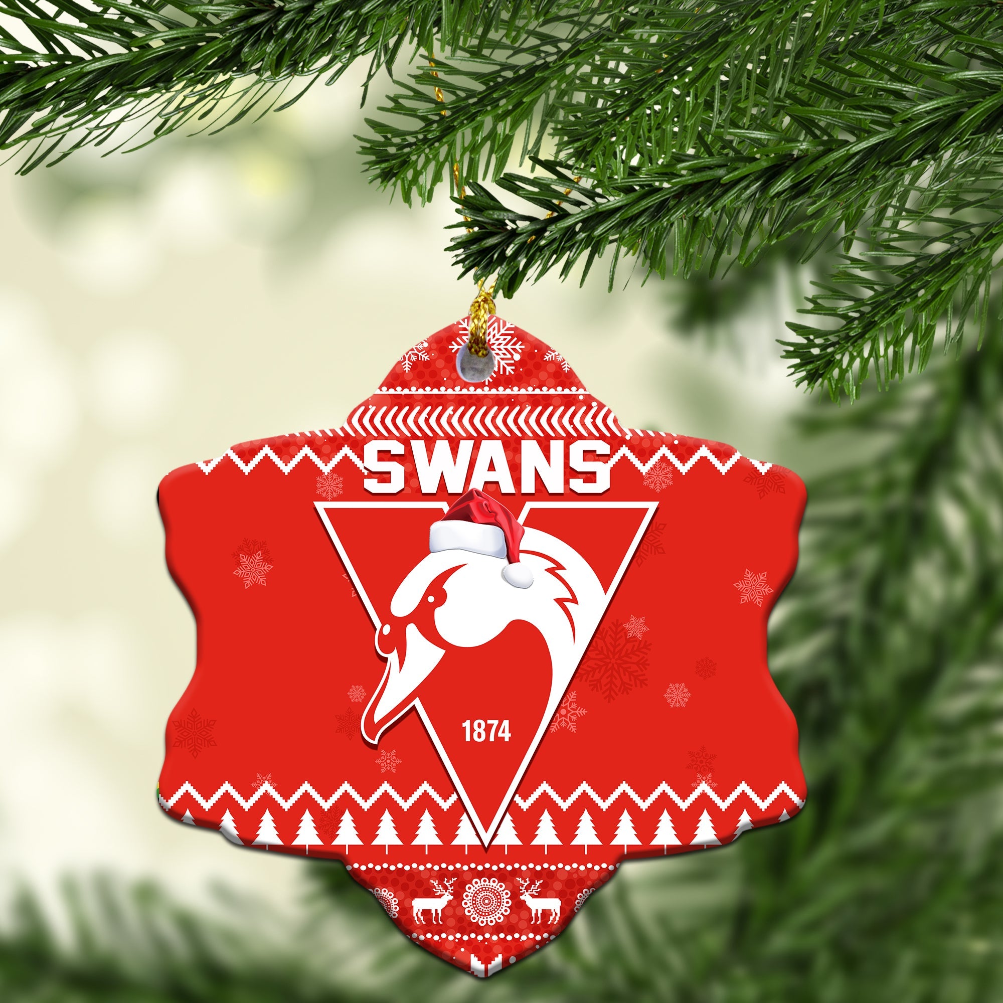custom-personalised-swans-football-christmas-ornaments-sydney-indigenous-merry-xmas