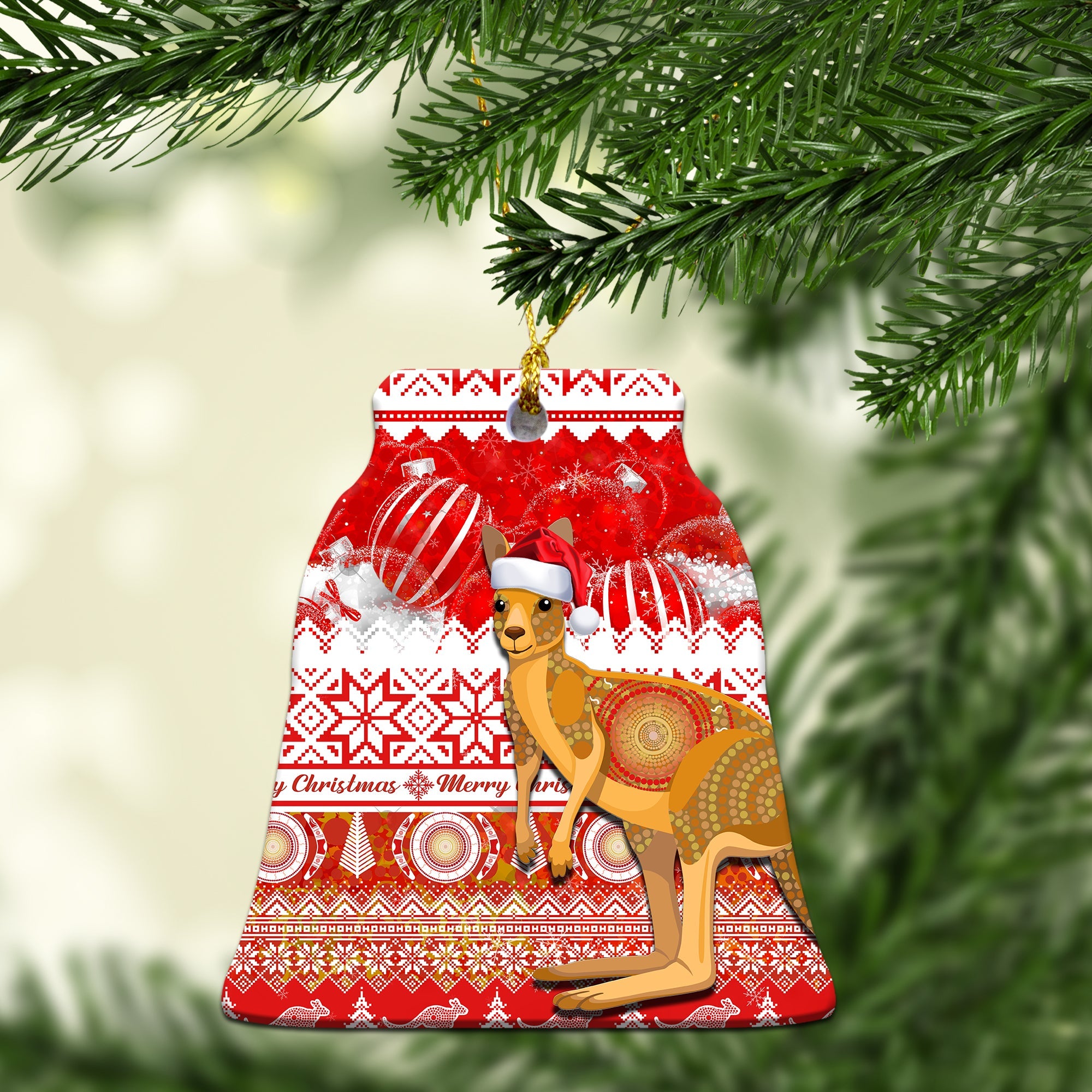australia-christmas-ornaments-kangaroo-aboriginal-painting-merry-christmas