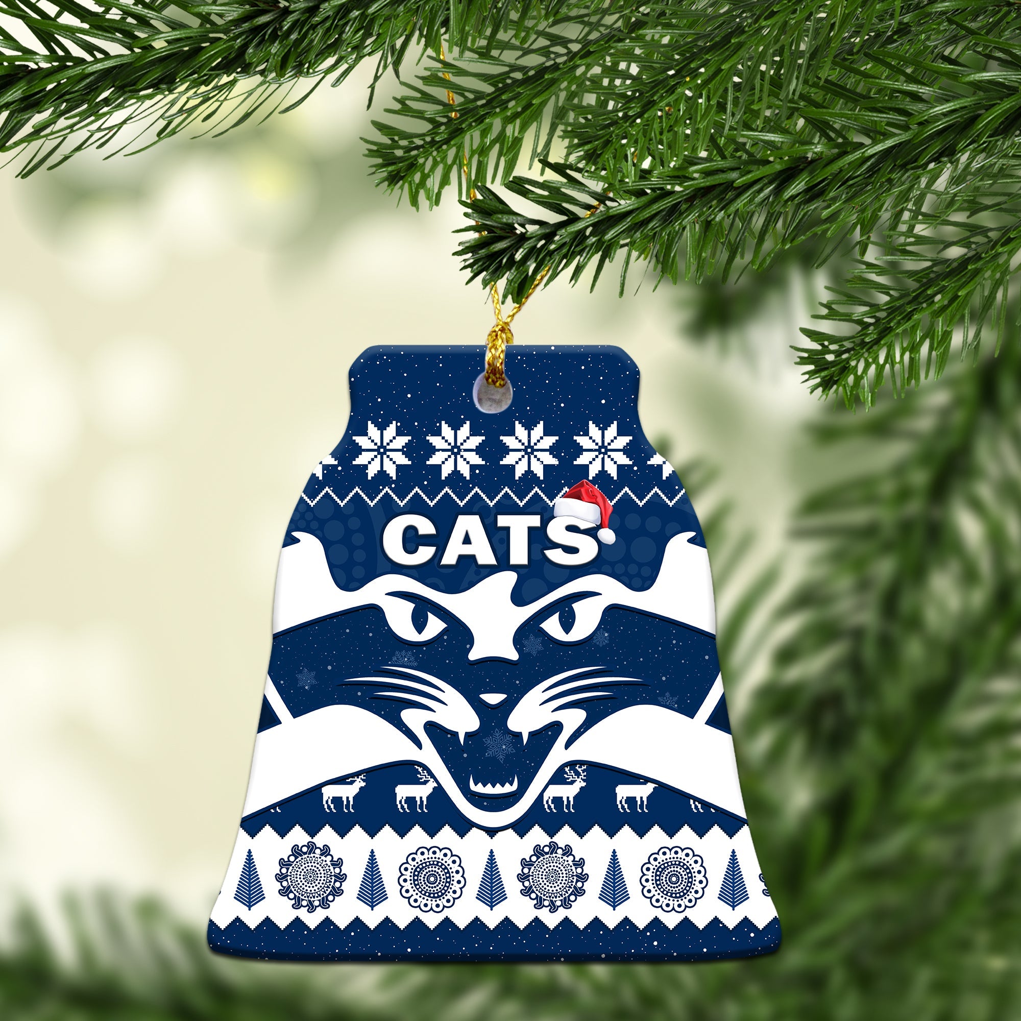 custom-personalised-cats-football-christmas-ornaments-geelong-aboriginal-painting