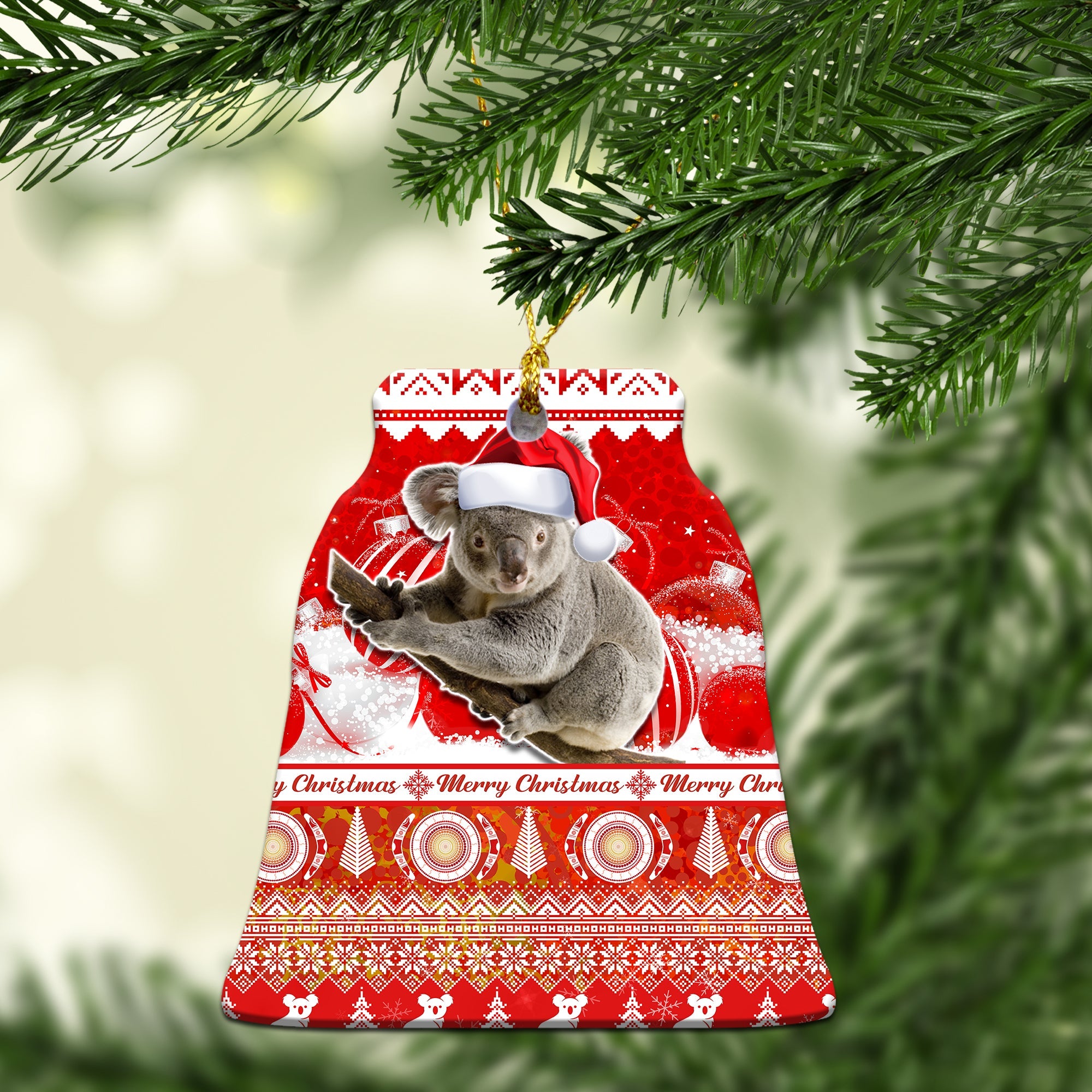 australia-christmas-ornaments-koala-aboriginal-painting-merry-christmas