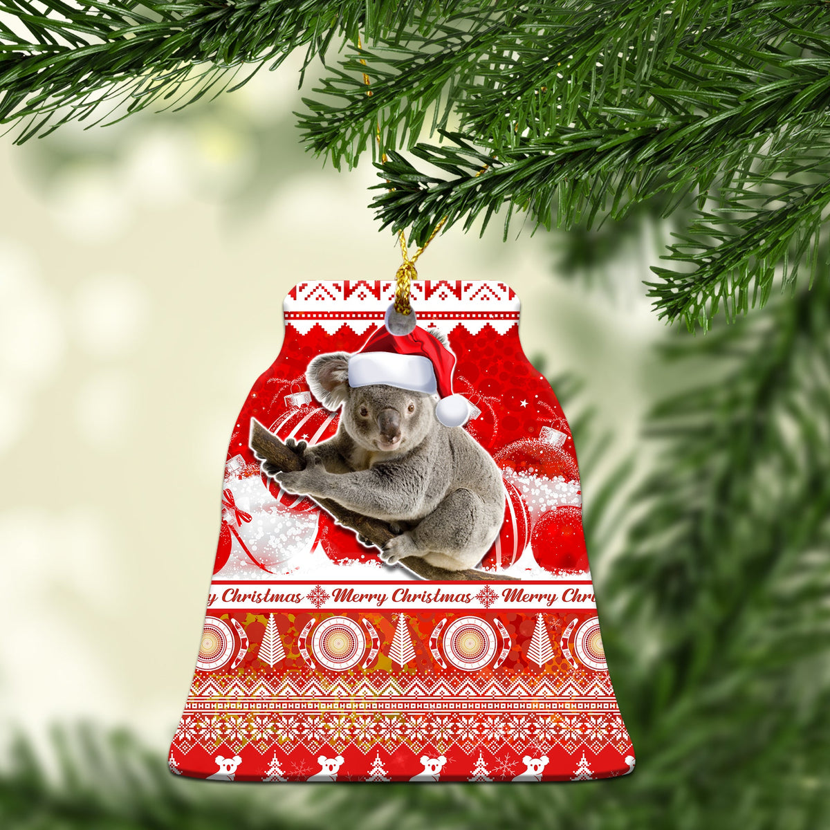 australia-christmas-ornaments-koala-aboriginal-painting-merry-christmas