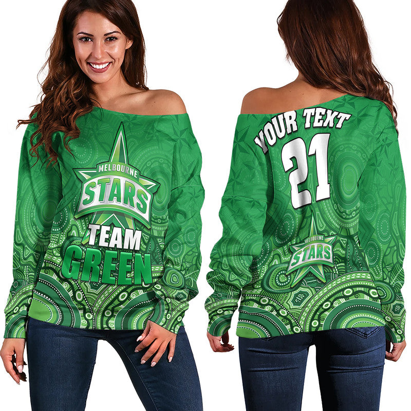 custom-personalised-melbourne-team-green-indigenous-aboriginal-stars-arts-women-off-shoulder-sweater