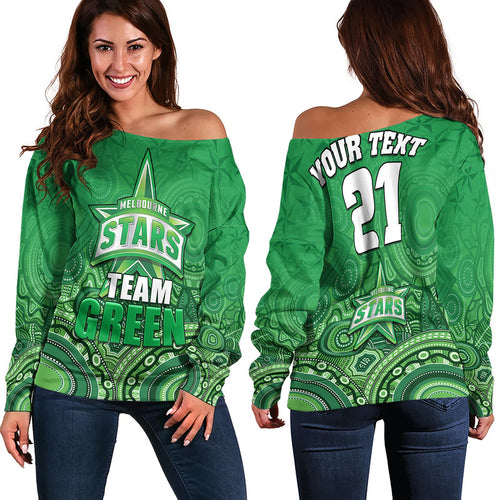 custom-personalised-melbourne-team-green-indigenous-aboriginal-stars-arts-women-off-shoulder-sweater