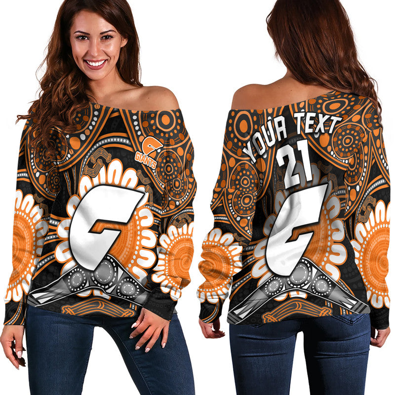 custom-personalised-giants-football-women-off-shoulder-sweater-boomerang-indigenous-dots