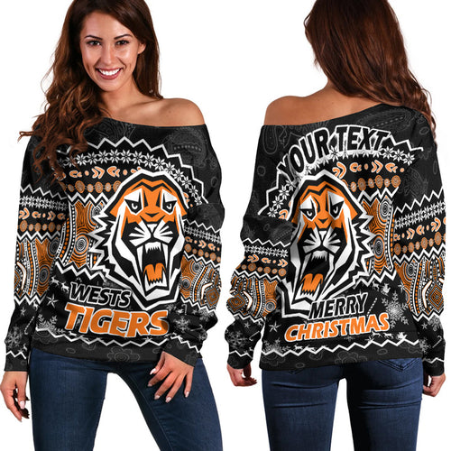 custom-personalised-wests-tigers-aboriginal-christmas-vibe-black-version-women-off-shoulder-sweater