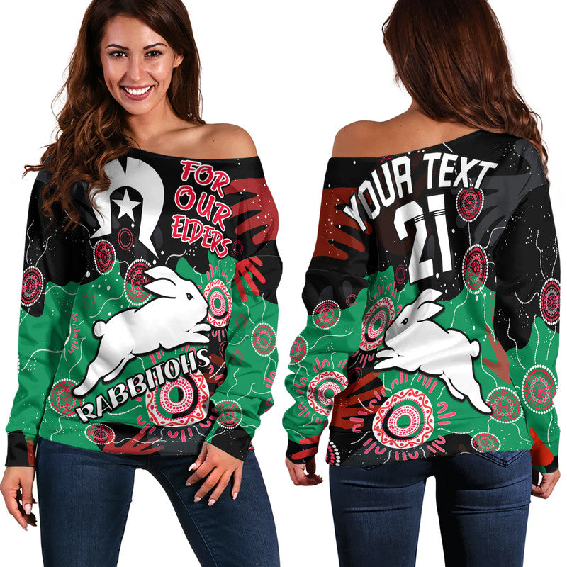 custom-personalised-rabbitohs-rugby-naidoc-2023-women-off-shoulder-sweater-torres-strait-aboriginal
