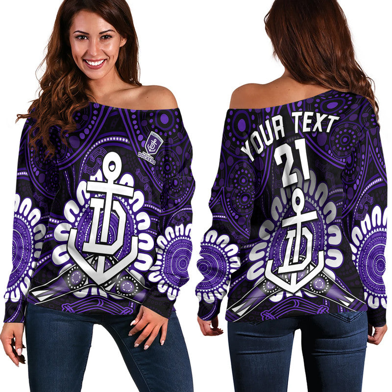 custom-personalised-dockers-football-women-off-shoulder-sweater-boomerang-indigenous-dots