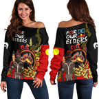 naidoc-2023-indigenous-women-off-shoulder-sweater-australia-map-with-golden-wattle