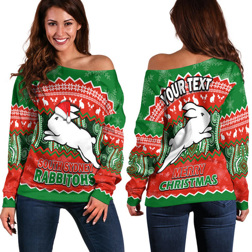 custom-personalised-south-sydney-rabbitohs-aboriginal-christmas-vibe-women-off-shoulder-sweater