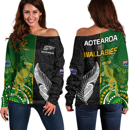 aotearoa-rugby-all-black-combine-australia-wallabies-women-off-shoulder-sweater-aboriginal-kangaroo-and-maori-fern