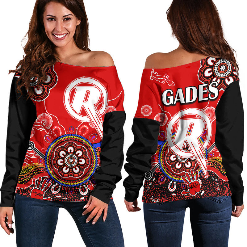 melbourne-renegades-women-off-shoulder-sweater-cricket-indigenous-aboriginal-lizard-version
