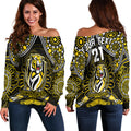custom-personalised-richmond-tigers-football-women-off-shoulder-sweater-boomerang-indigenous-dots