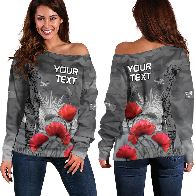 custom-personalised-remembrance-day-women-off-shoulder-sweater-soldier-australian-army-rising-sun-with-red-poppy