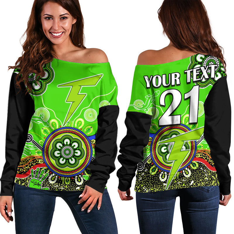 custom-personalised-sydney-thunder-women-off-shoulder-sweater-cricket-indigenous-aboriginal-lizard-version