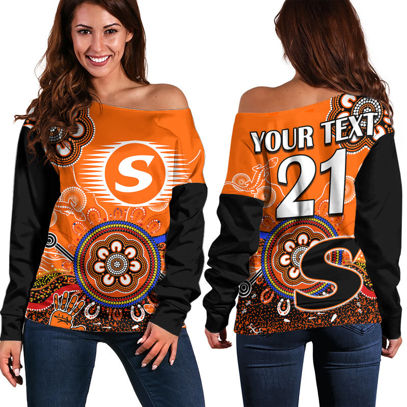 custom-personalised-perth-scorchers-women-off-shoulder-sweater-cricket-indigenous-aboriginal-lizard-version