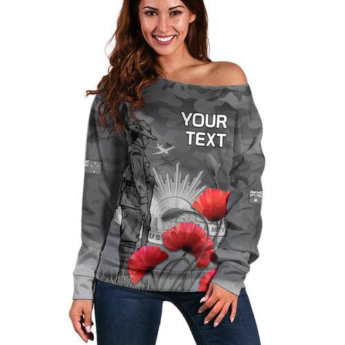 custom-personalised-remembrance-day-women-off-shoulder-sweater-soldier-australian-army-rising-sun-with-red-poppy