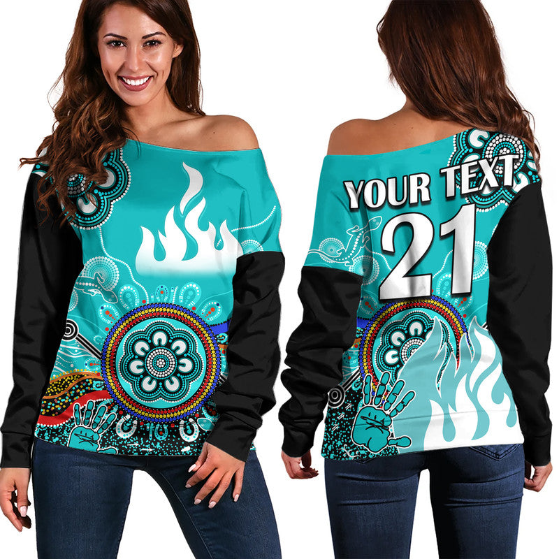 custom-personalised-brisbane-heat-women-off-shoulder-sweater-cricket-indigenous-aboriginal-lizard-version