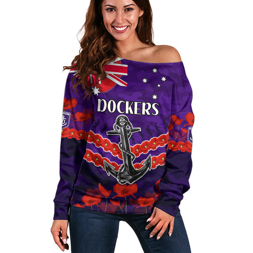 custom-personalised-dockers-football-anzac-women-off-shoulder-sweater-lest-we-forget