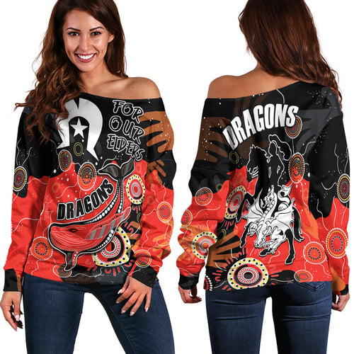 dragon-rugby-naidoc-2023-women-off-shoulder-sweater-torres-strait-aboriginal