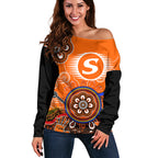 custom-personalised-perth-scorchers-women-off-shoulder-sweater-cricket-indigenous-aboriginal-lizard-version