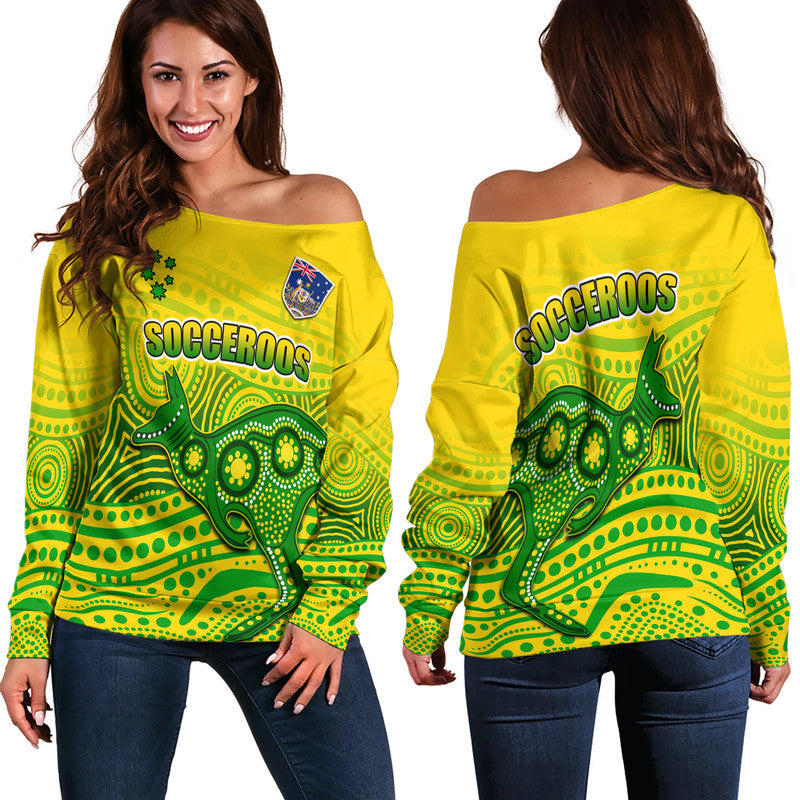 australia-aboriginal-soccer-women-off-shoulder-sweater-kangaroo-socceroos-art-style