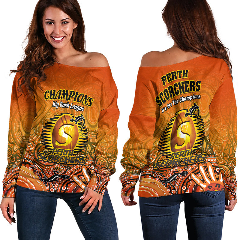 perth-scorchers-champions-women-off-shoulder-sweater-lizard-indigenous-aboriginal