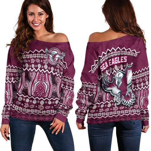 manly-warringah-maroon-sea-eagles-christmas-vibe-women-off-shoulder-sweater