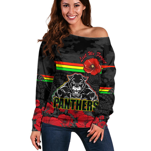 custom-personalised-panthers-rugby-anzac-women-off-shoulder-sweater-angry-panther-camouflage-with-poppy