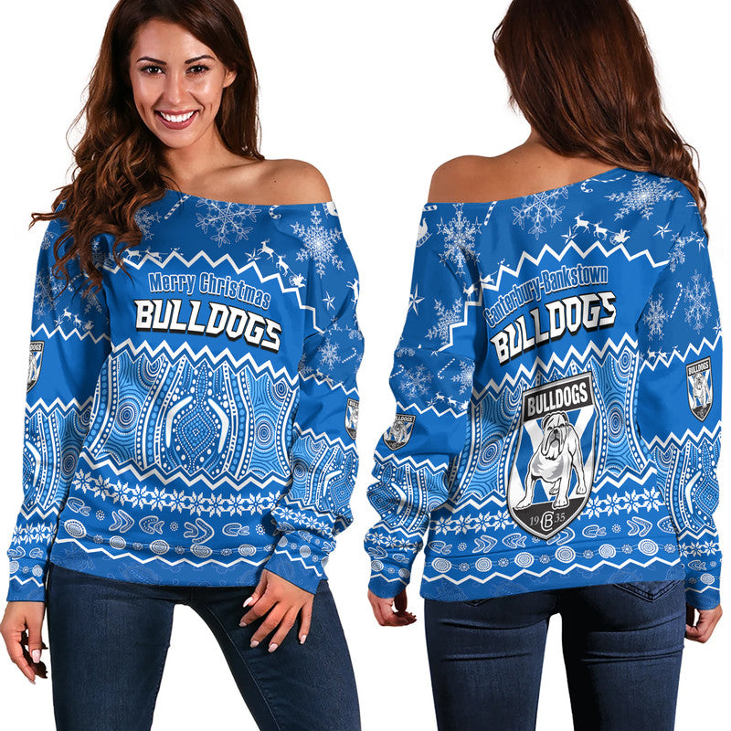 bulldogs-aboriginal-canterbury-bankstown-christmas-vibe-women-off-shoulder-sweater