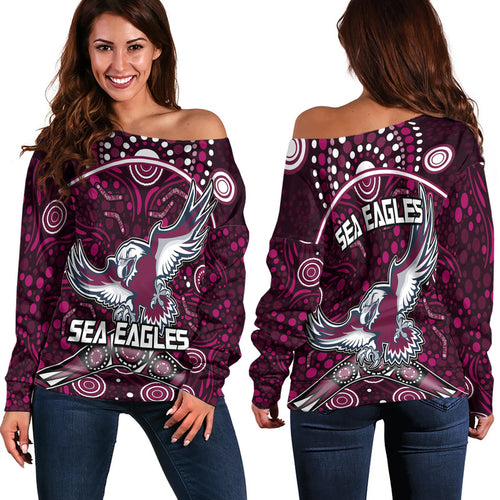 sea-eagles-rugby-women-off-shoulder-sweater-boomerang-indigenous-dots