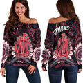 demons-football-women-off-shoulder-sweater-boomerang-indigenous-dots