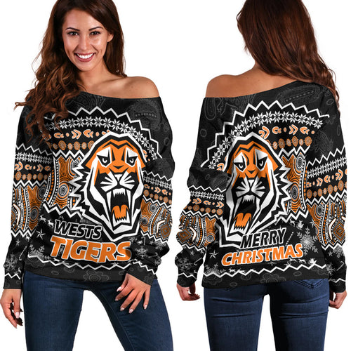 wests-tigers-aboriginal-christmas-vibe-black-version-women-off-shoulder-sweater