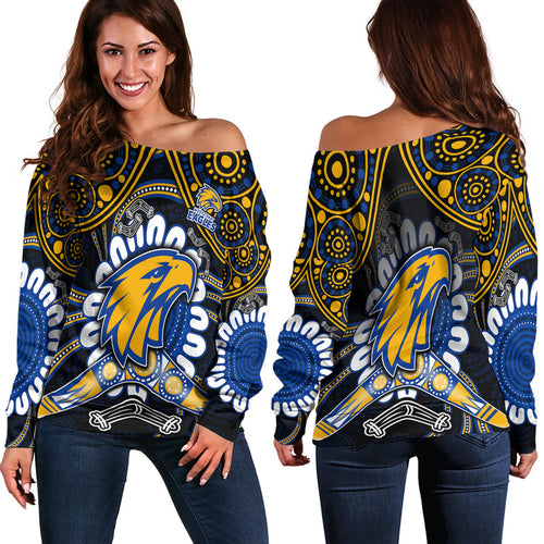 west-coast-eagles-women-off-shoulder-sweater-boomerang-indigenous-dots