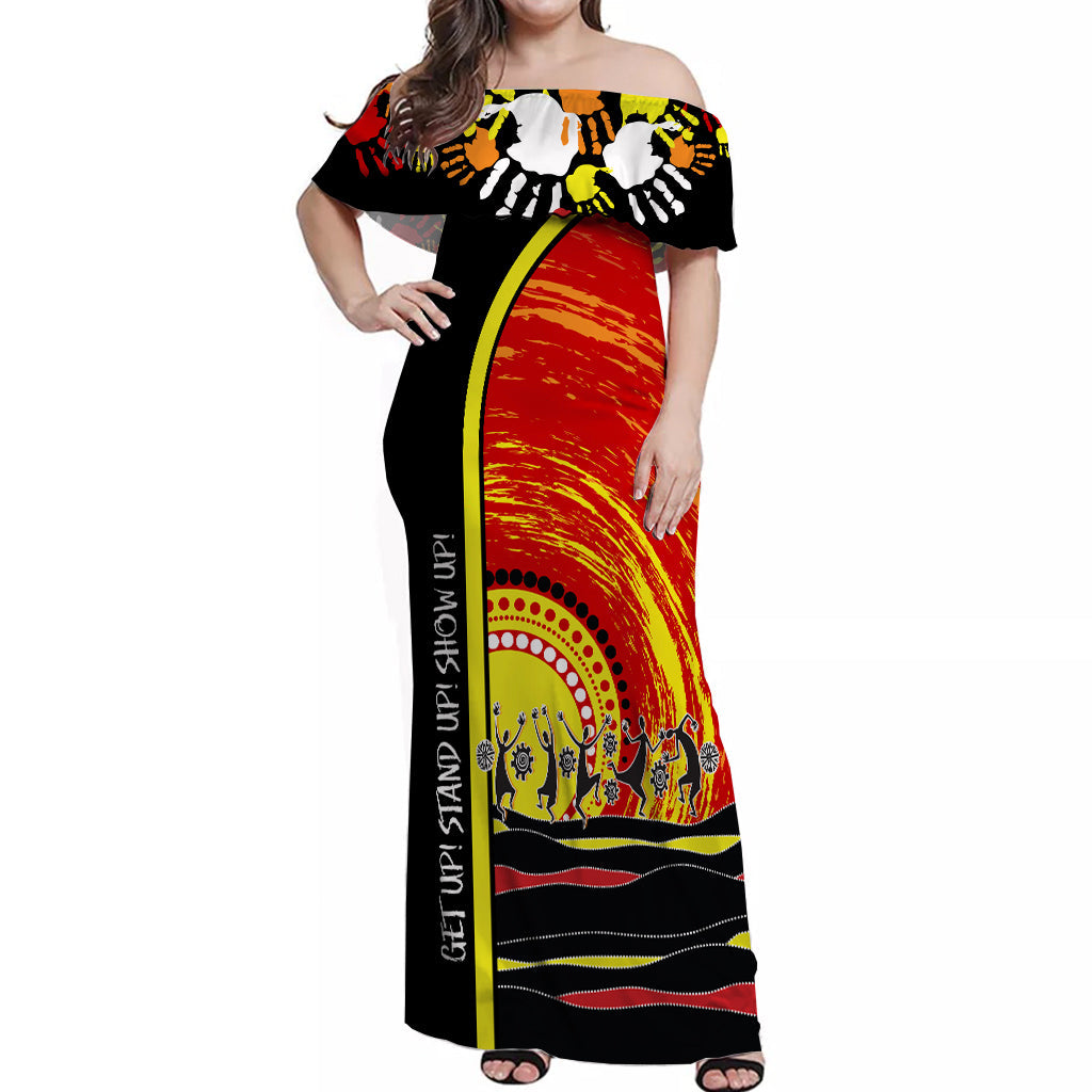 custom-personalised-aboriginal-naidoc-week-2022-off-shoulder-long-dress-get-up-stand-up-show-up