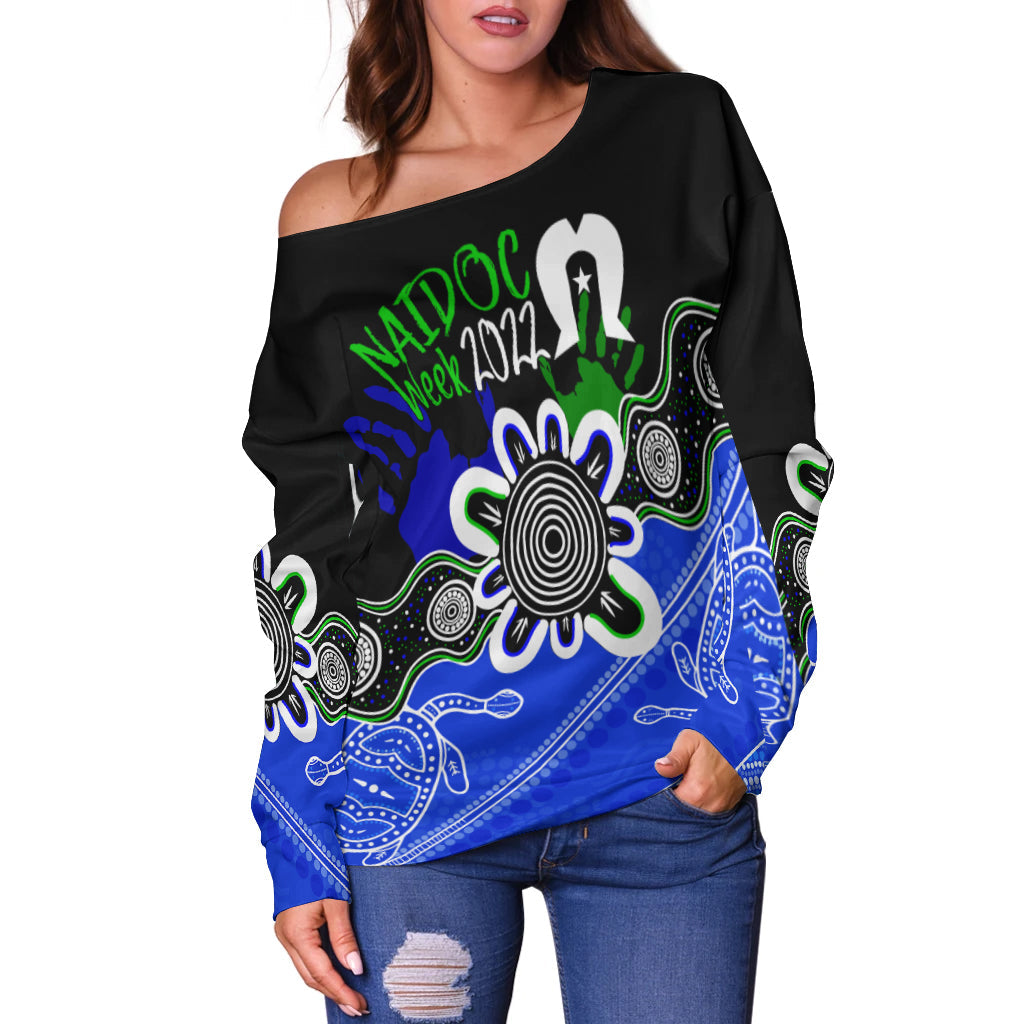 indigenous-torres-straits-naidoc-week-2022-off-shoulder-sweater-turtles-style