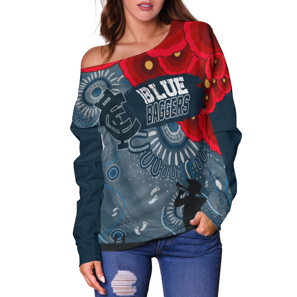 custom-personalised-carlton-blue-baggers-indigenous-anzac-day-off-shoulder-sweater-we-will-remember