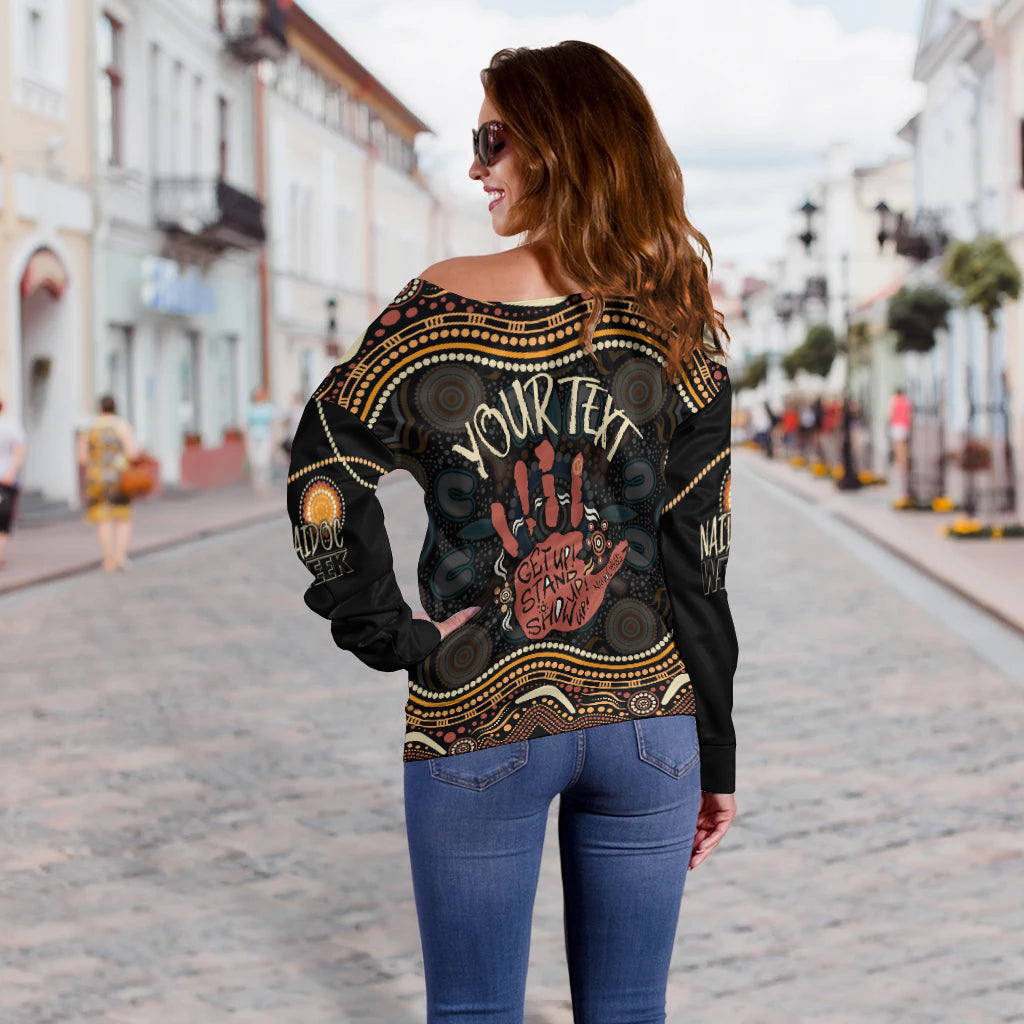 personalised-naidoc-week-2022-off-shoulder-sweater-aboriginal-art-hand-stencils