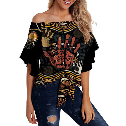 personalised-naidoc-week-2022-off-shoulder-waist-wrap-top-aboriginal-art-hand-stencils