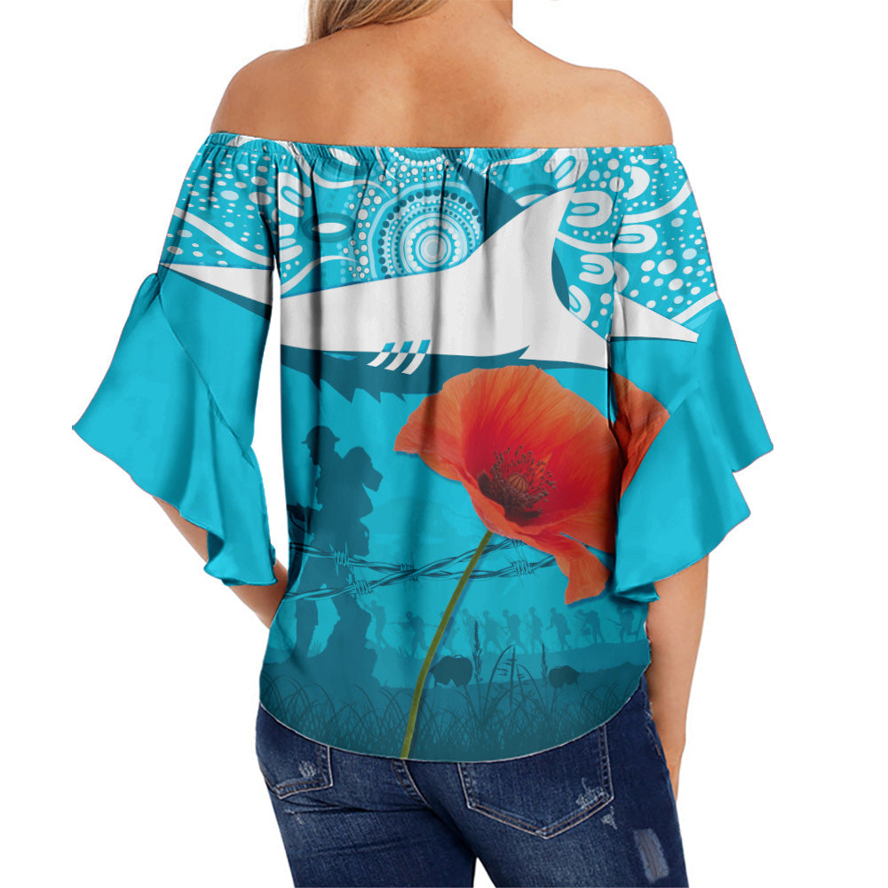 sharkies-rugby-off-shoulder-waist-wrap-top-anzac-day-barb-wire-style