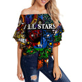 Indigenous All Stars Off Shoulder Wrap Waist Top 2022 NAIDOC Week