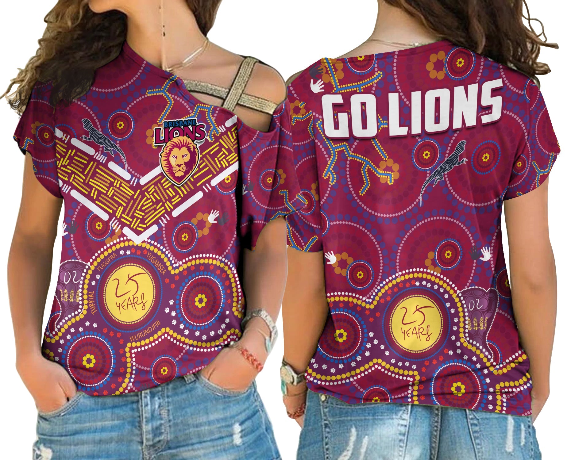brisbane-football-cross-shoulder-shirt-indigenous-pattern-go-lions-unique-version