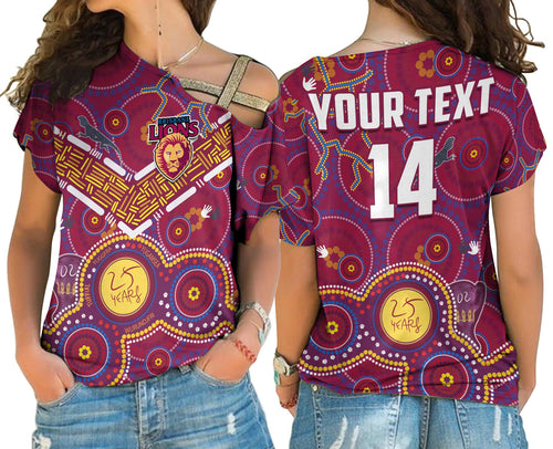custom-text-and-number-brisbane-football-cross-shoulder-shirt-indigenous-pattern-go-lions-unique-version