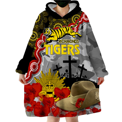 tigers-football-anzac-2023-wearable-hoodie-blanket-aboriginal-mix-slouch-hat