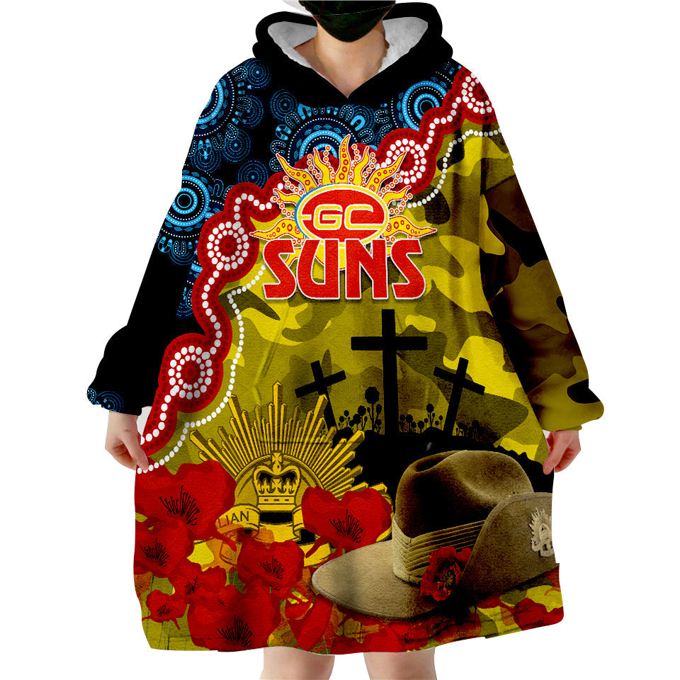 gc-suns-football-anzac-2023-wearable-hoodie-blanket-aboriginal-mix-slouch-hat