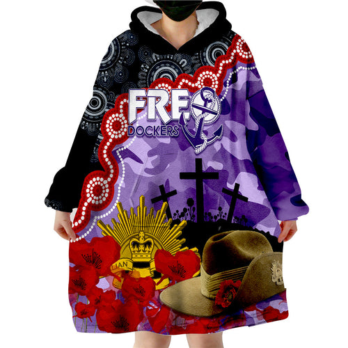 freo-dockers-football-anzac-2023-wearable-hoodie-blanket-aboriginal-mix-slouch-hat