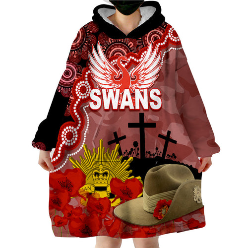 sydney-swans-football-anzac-2023-wearable-hoodie-blanket-aboriginal-mix-slouch-hat